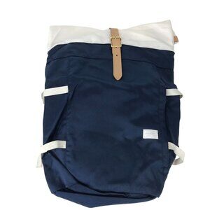 DIAMOND SUPPLY CO ~ NAVY BLUE WHITE FLAP OVER BUCKLE BACK PACK